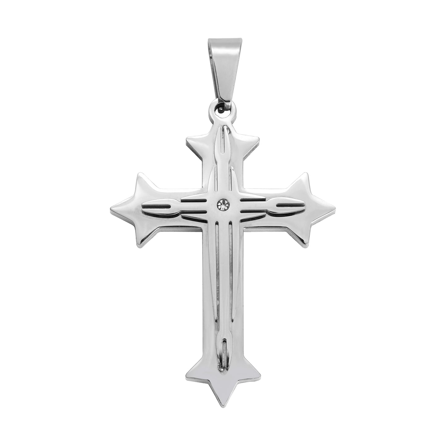 Cross Orthodox Pendant - Stainless Steel