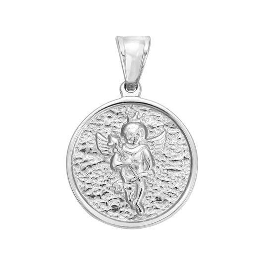 Angel Medalion Pendant - Stainless Steel