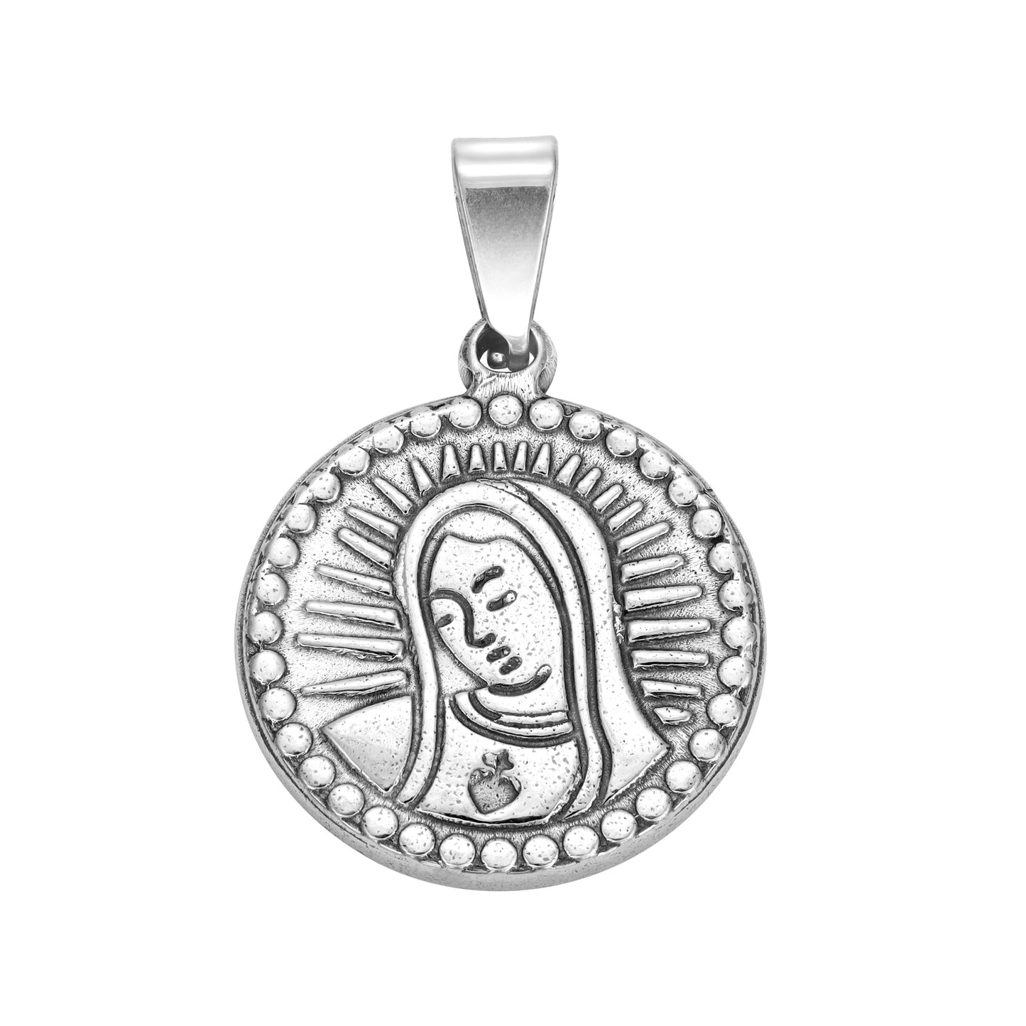 Holy Mary Pendant - Stainless Steel