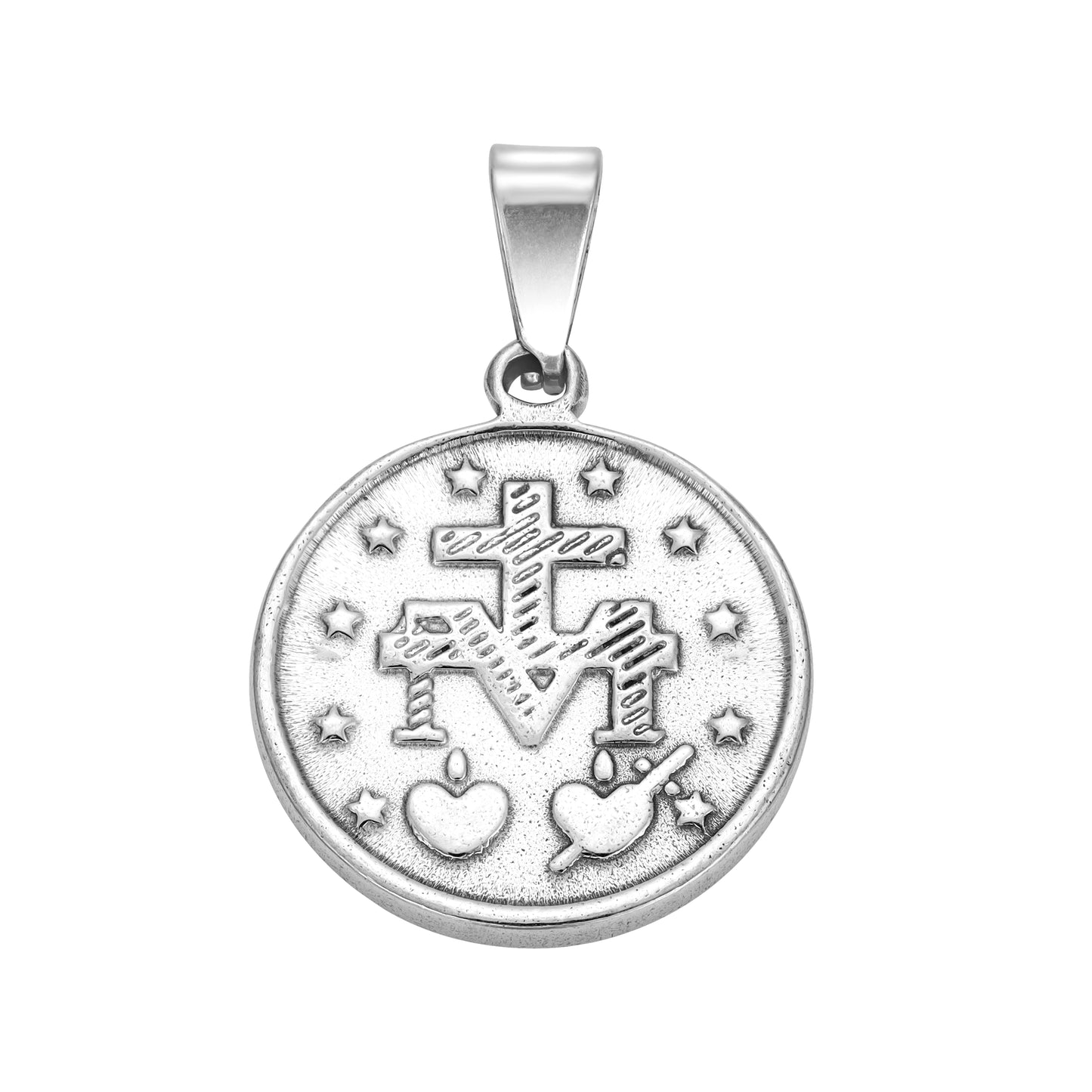 Holy Mary Pendant - Stainless Steel