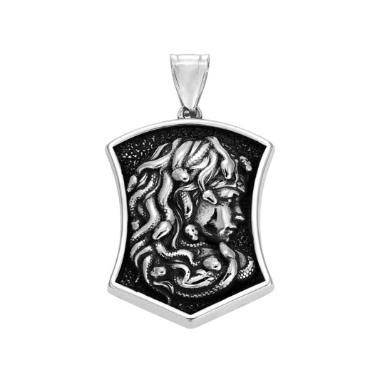 Snake Hair Medusa Pendant - Stainless Steel