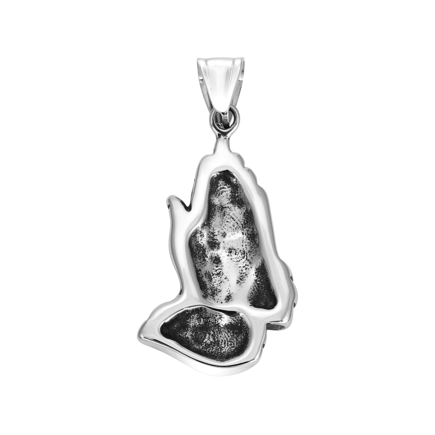 Praying Hands Pendant - Stainless Steel