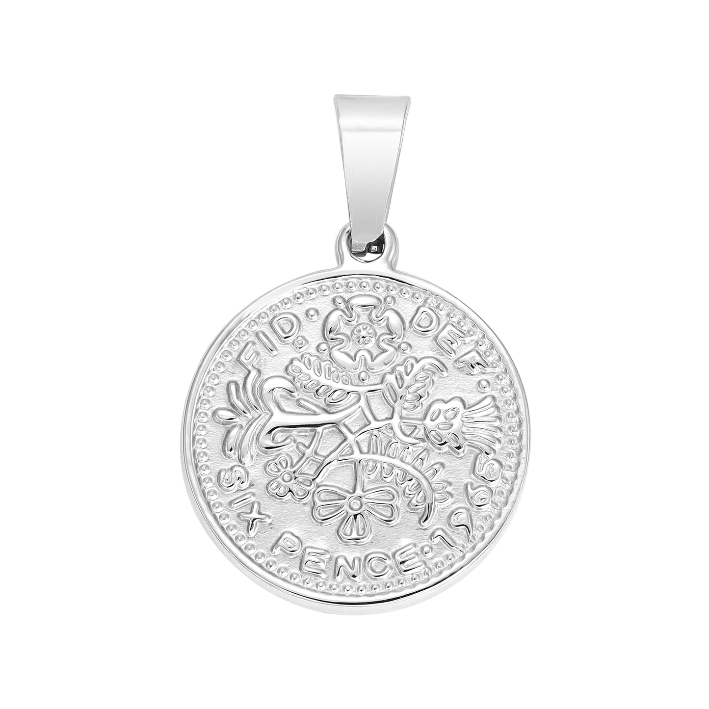 Coin Pendant - Stainless Steel