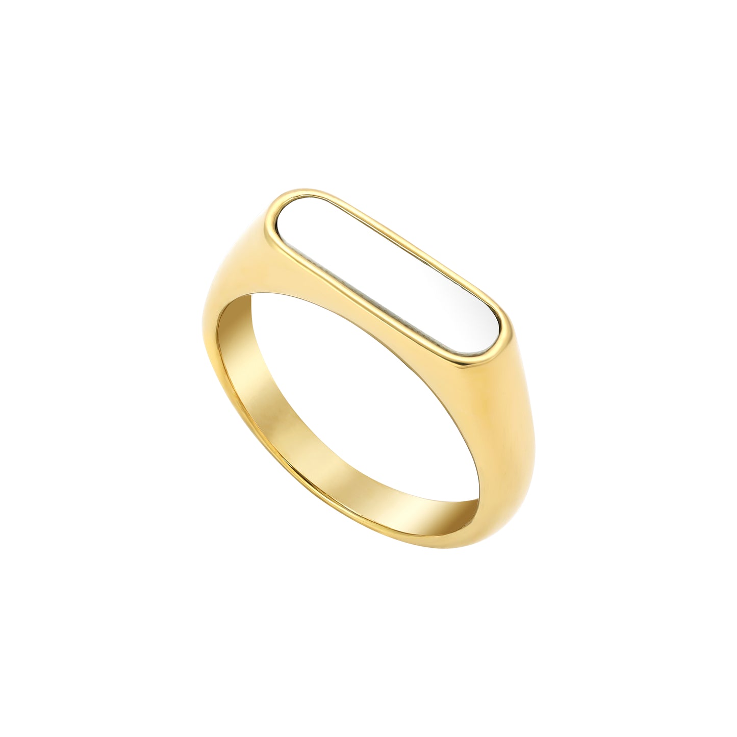 Elegant Ring Signet Ring US size 5-13 Unisex - Gold plated Stainless Steel