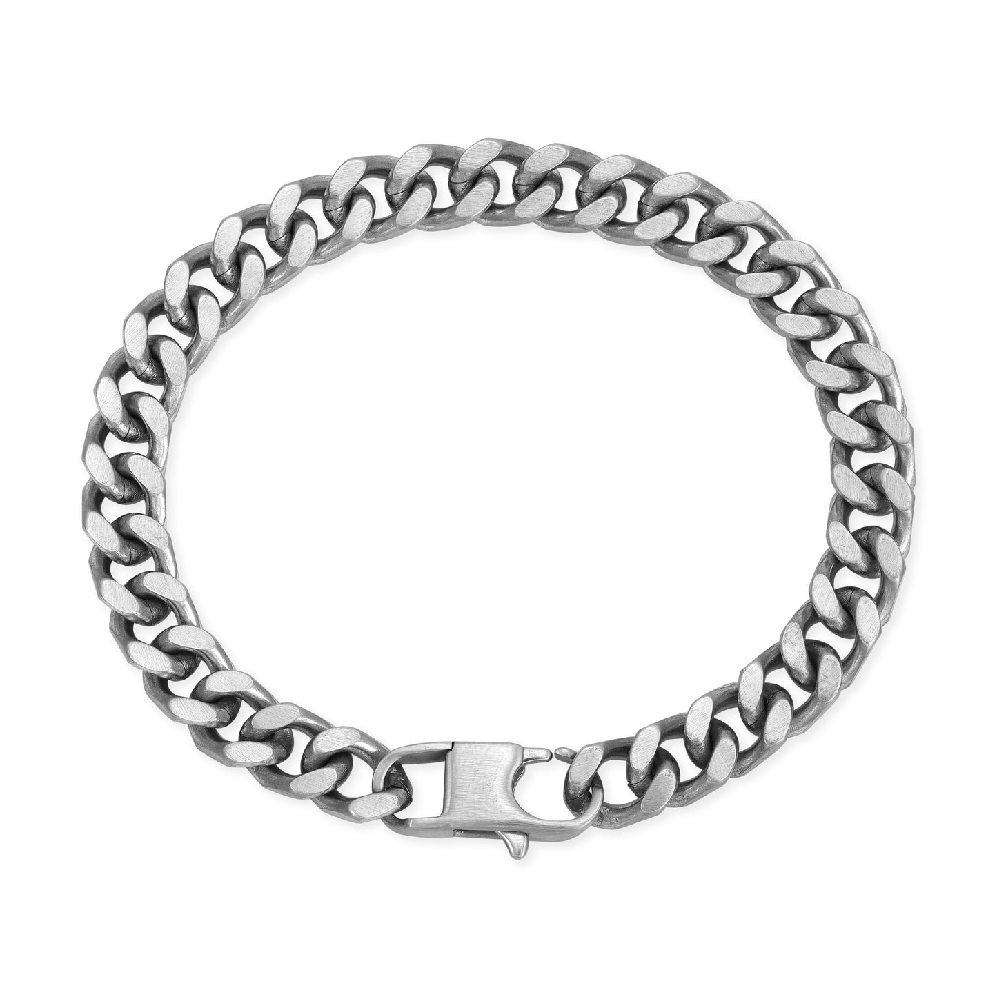 Curb Chain bracelet 8mm wide, 21cm long - Stainless Steel