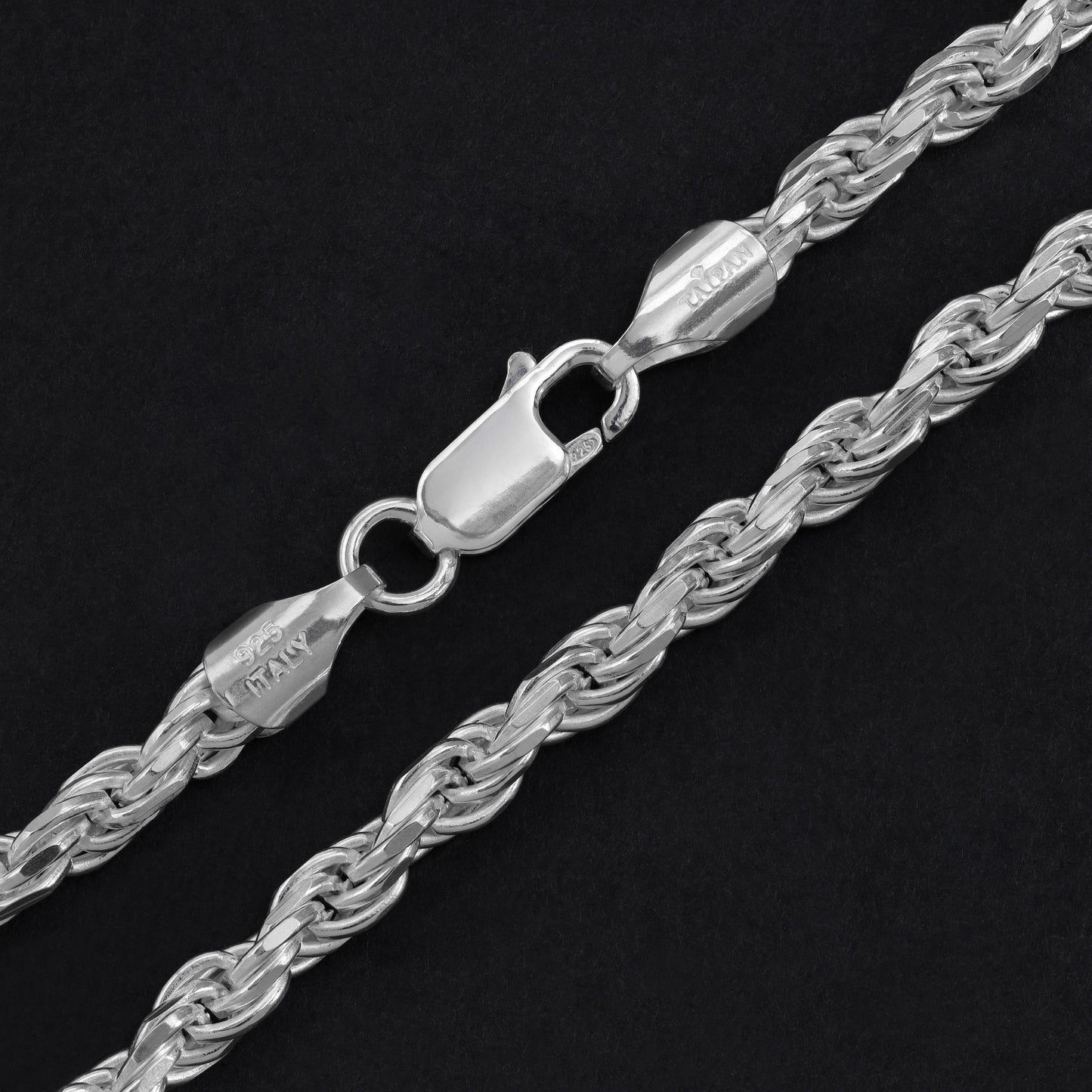 Rope Chain Bracelet 3.5mm - 925 Sterling Silver