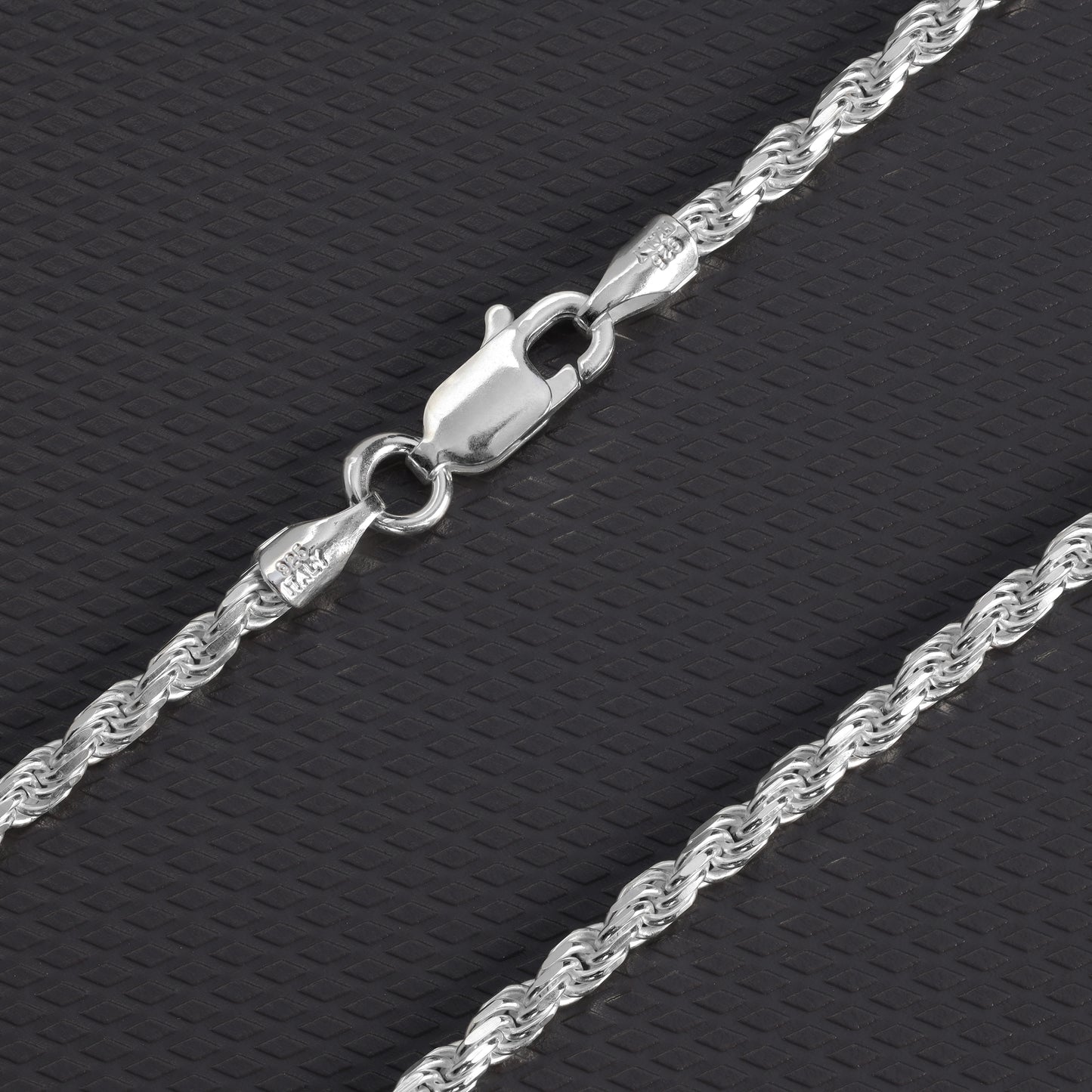 Rope Chain Bracelet 2.3mm - 925 Sterling Silver