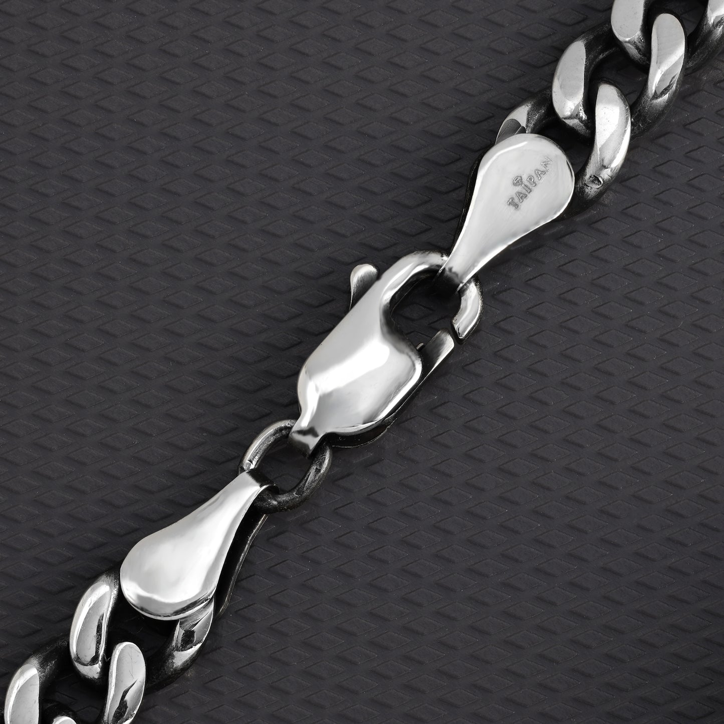 Oxidized Miami Cuban Chain with Greek design - 925 Sterling Silver