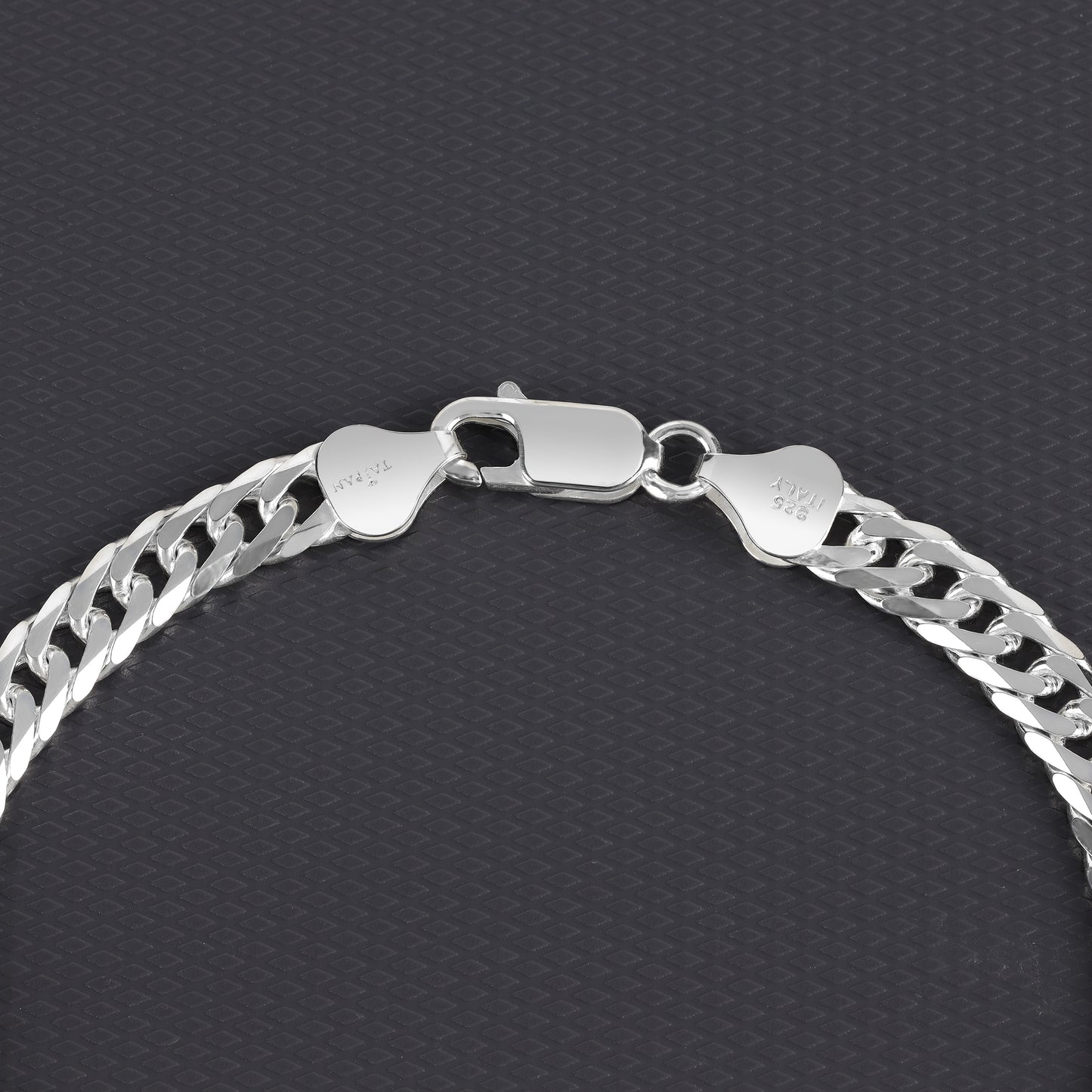 Double Curb Chain Bracelet 6mm - 925 Sterling Silver