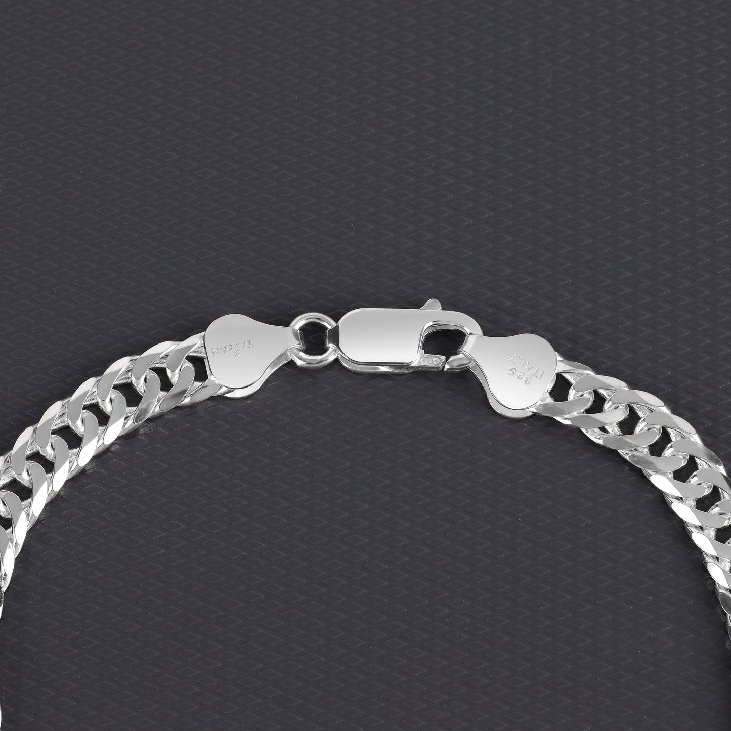 Double Curb Chain Bracelet 6mm - 925 Sterling Silver