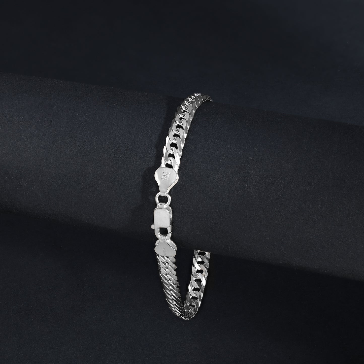 Double Curb Chain Bracelet 6mm - 925 Sterling Silver