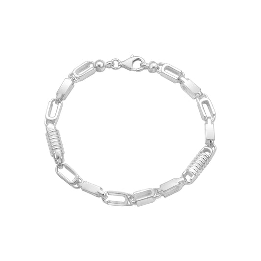 Montecarlo Chain Bracelet 6mm  - 925 Sterling Silver ver.1