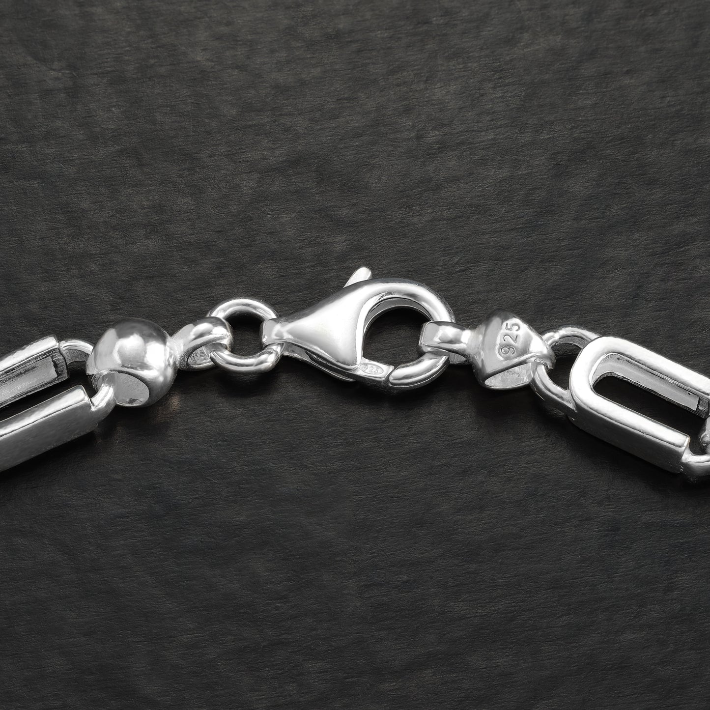 Montecarlo Chain Bracelet 6mm  - 925 Sterling Silver ver.1