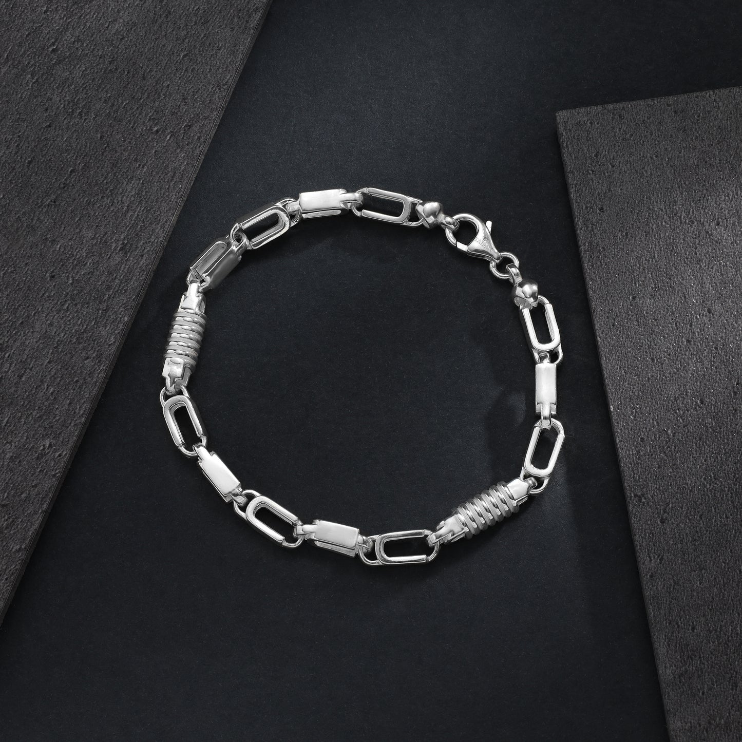 Montecarlo Chain Bracelet 6mm  - 925 Sterling Silver ver.1