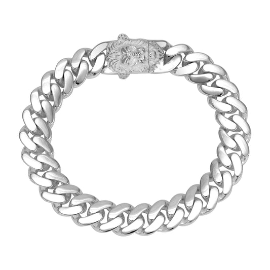 11.5mm Cuban Link Bracelet Lion  - 925 Sterling Silver "Oriental Dream"