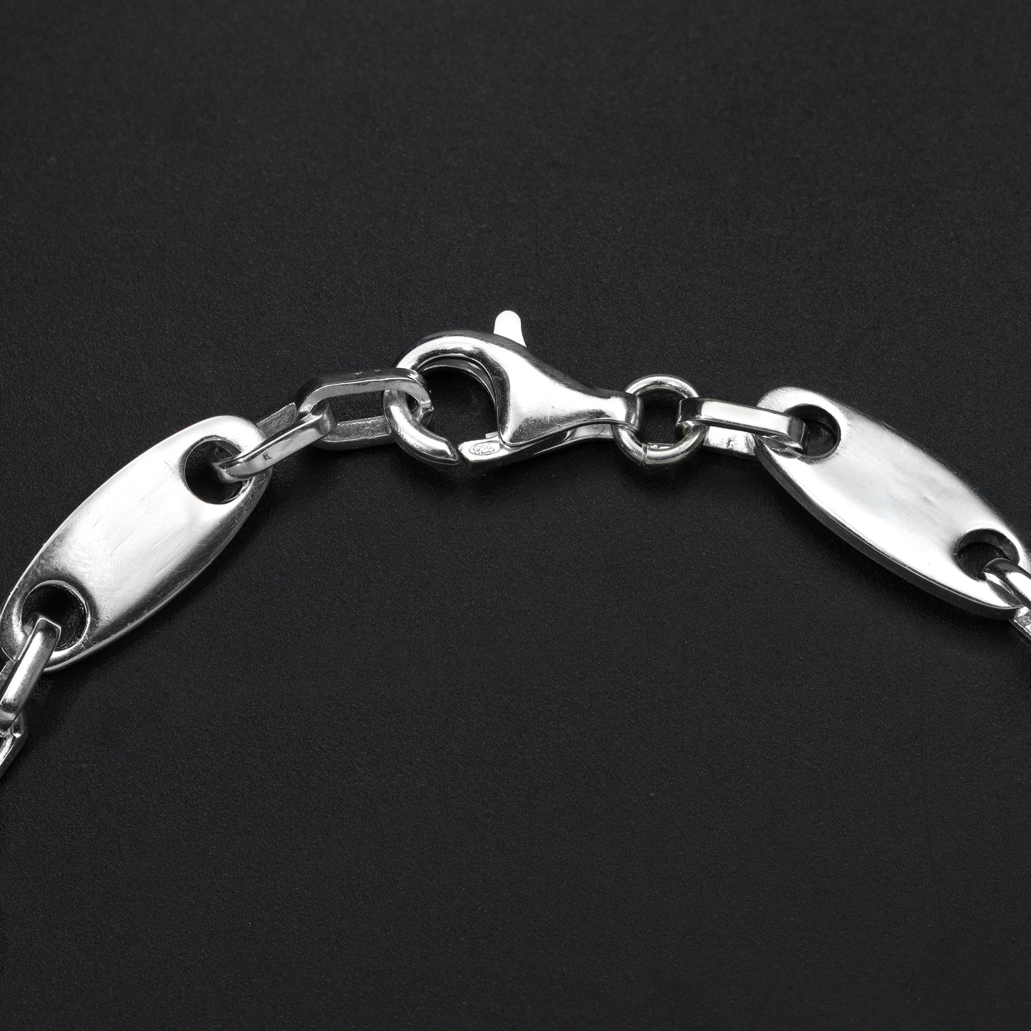 Luxor Chain Plate Chain + Anchor Chain 6mm wide Bracelet - 925 Sterling Silver "Oriental Dream"