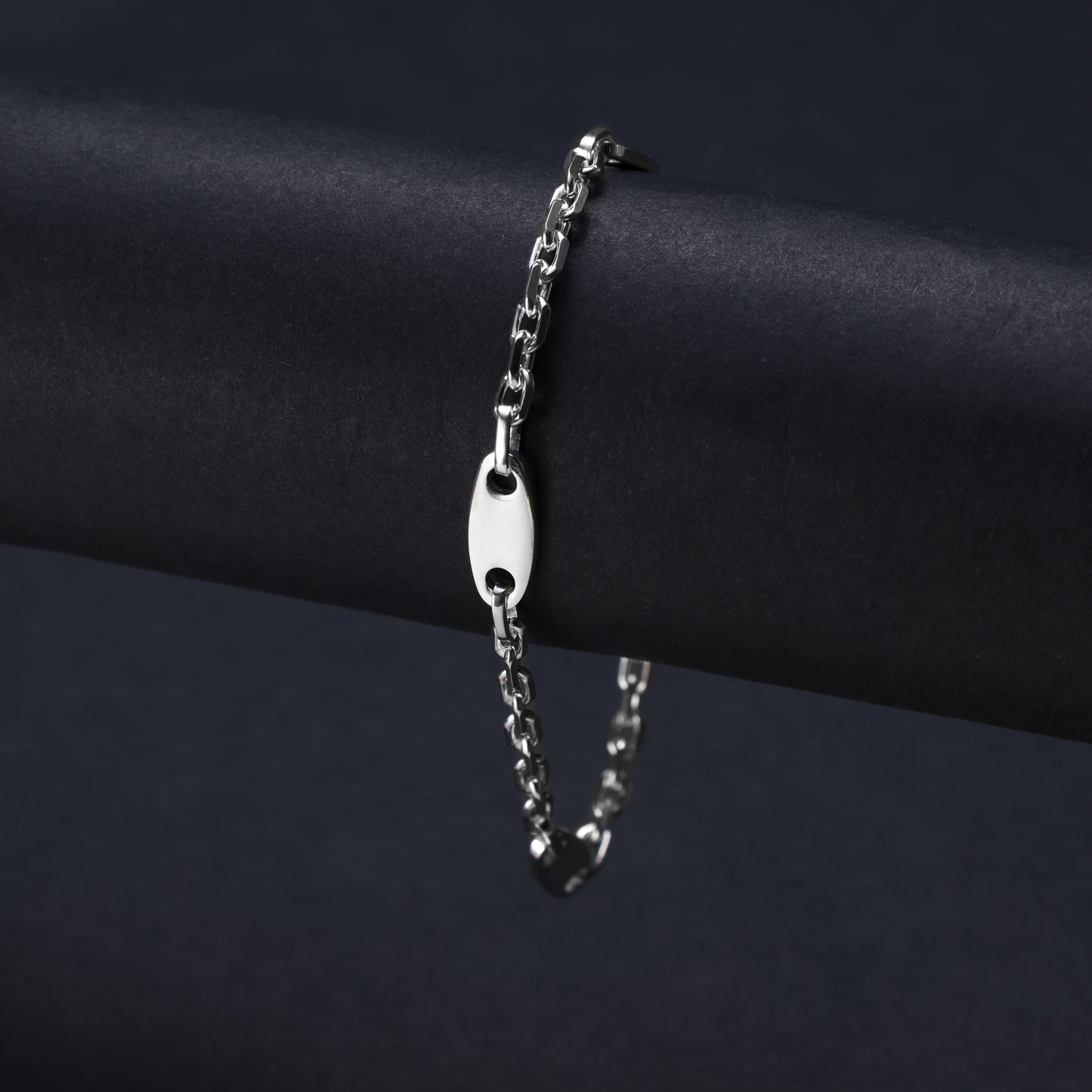 Luxor Chain Plate Chain + Anchor Chain 6mm wide Bracelet - 925 Sterling Silver "Oriental Dream"