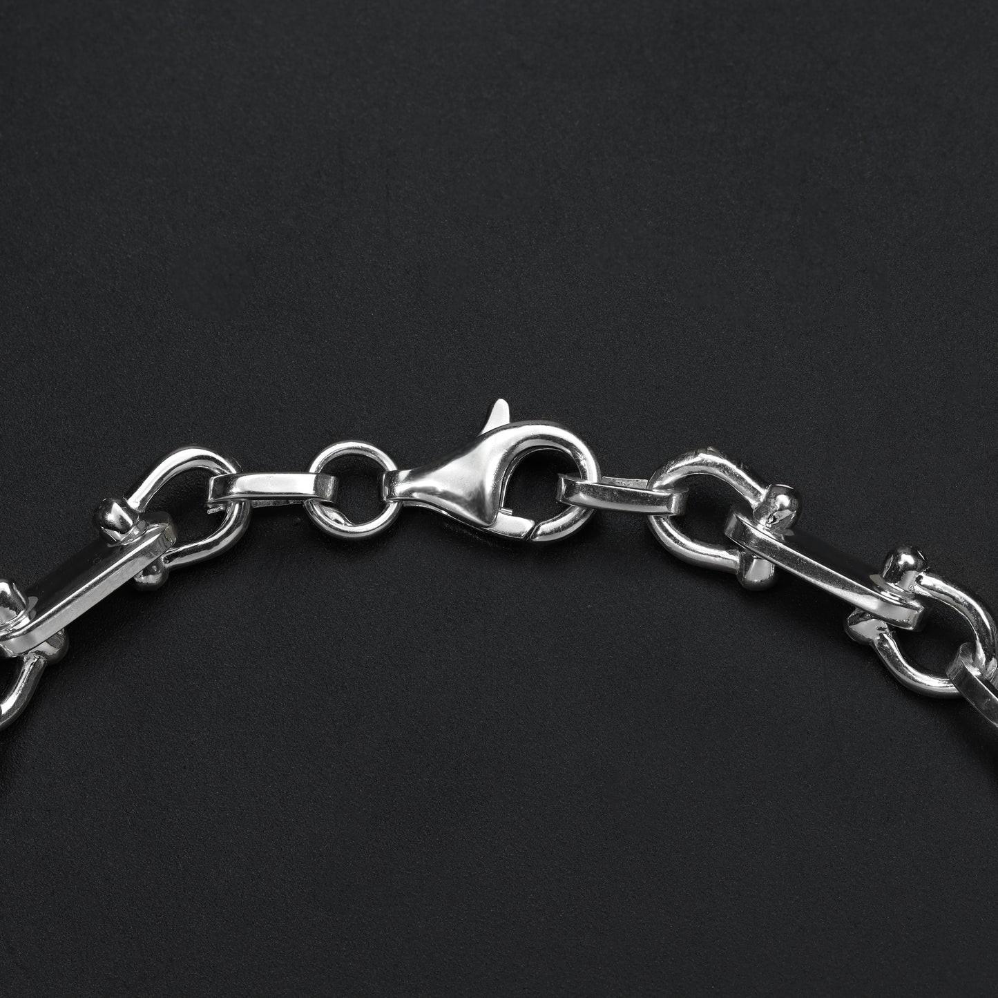 Pharao Chain Plate Chain 6.5mm wide Bracelet - 925 Sterling Silver "Oriental Dream"