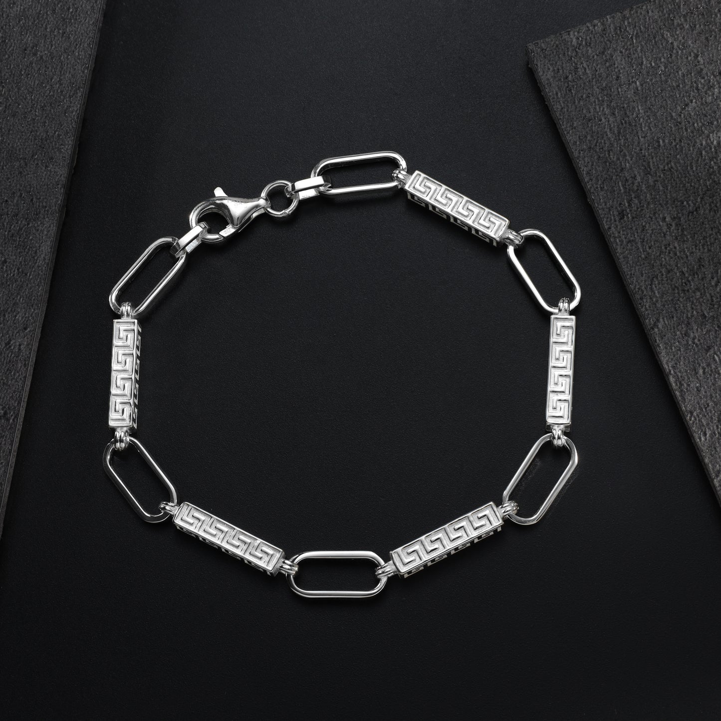 Papyros Chain  7mm wide Bracelet - 925 Sterling Silver "Oriental Dream"