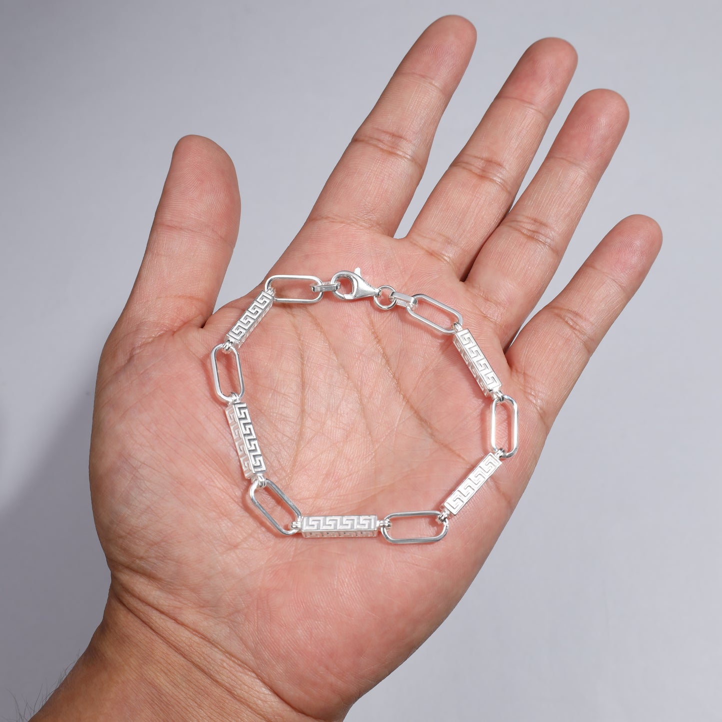 Papyros Chain  7mm wide Bracelet - 925 Sterling Silver "Oriental Dream"