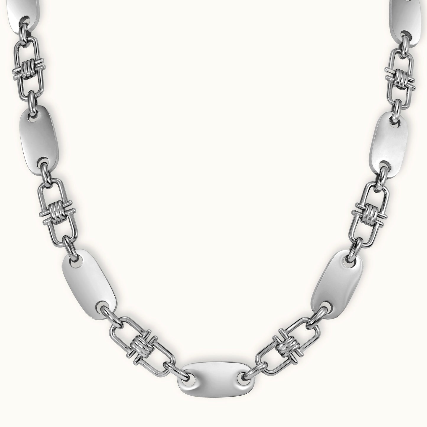 Plate Chain 13mm  - 925 Sterling Silver