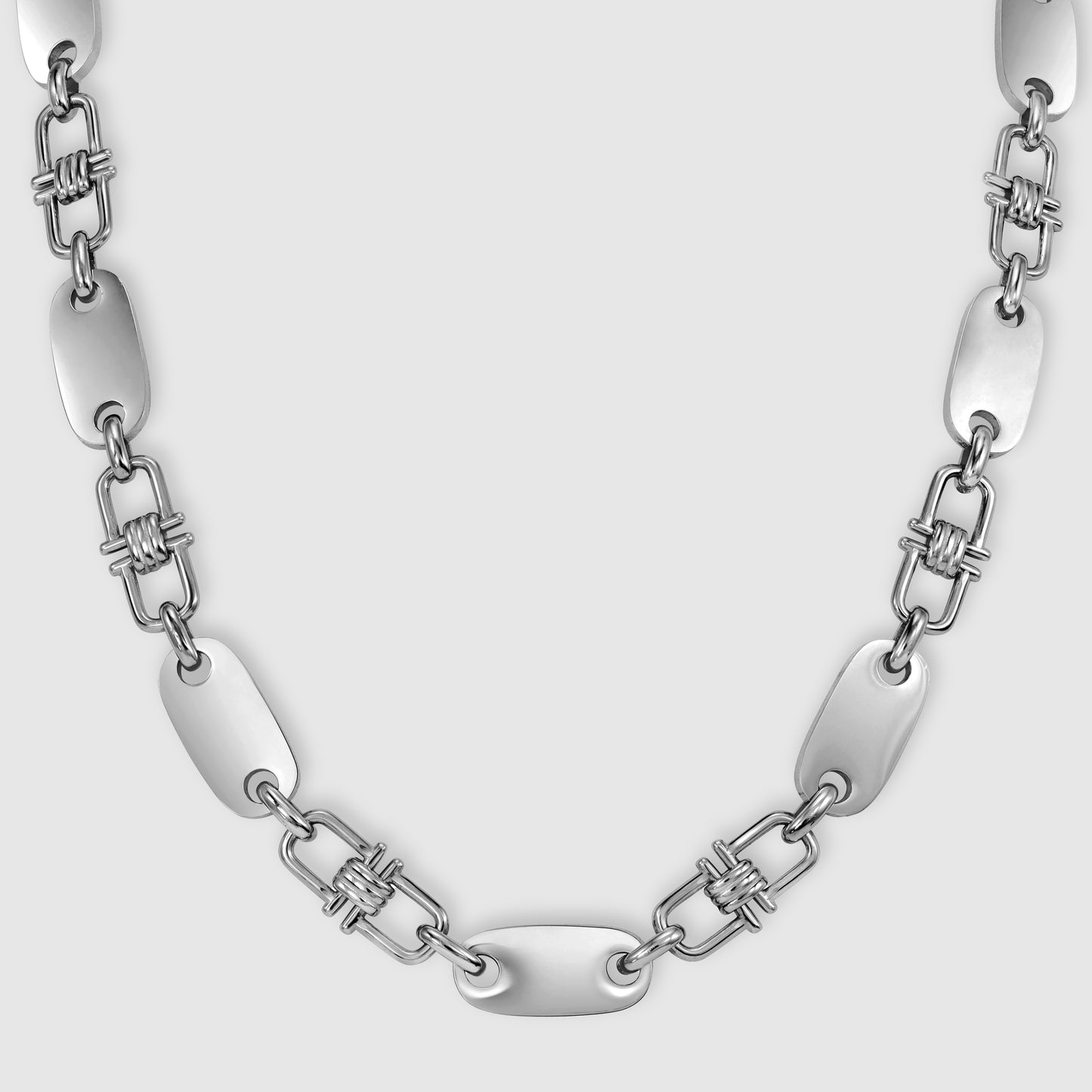 Plate Chain 13mm  - 925 Sterling Silver