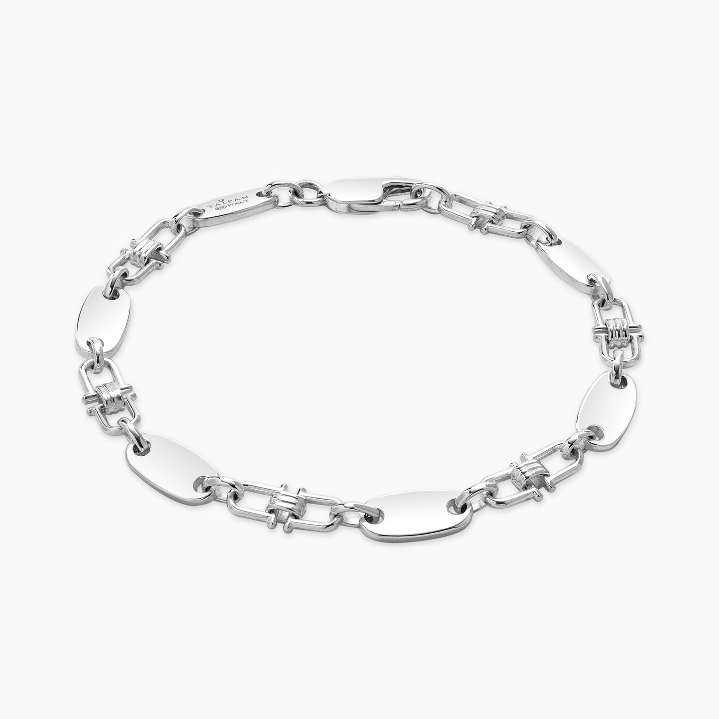 Plate Chain Bracelet 6mm - 925 Sterling Silver