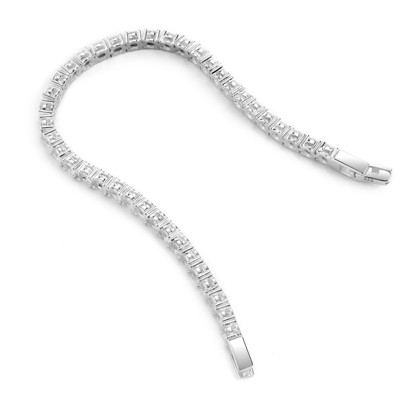 Iced Out Style Tennis Chain Bracelet 4mm - 925 Sterling Silver