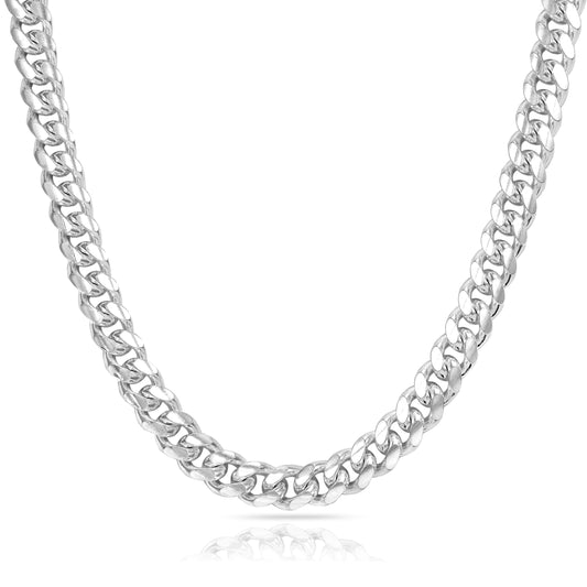 7mm Miami Cuban Link Chain - 925 Sterling Silver