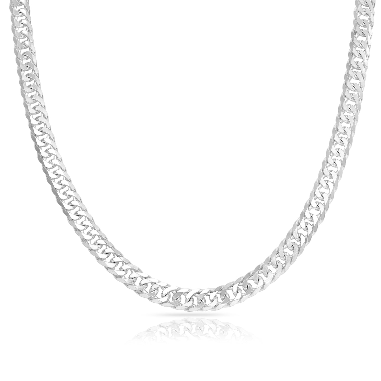 Double Curb Chain 6mm - Real 925 Sterling Silver