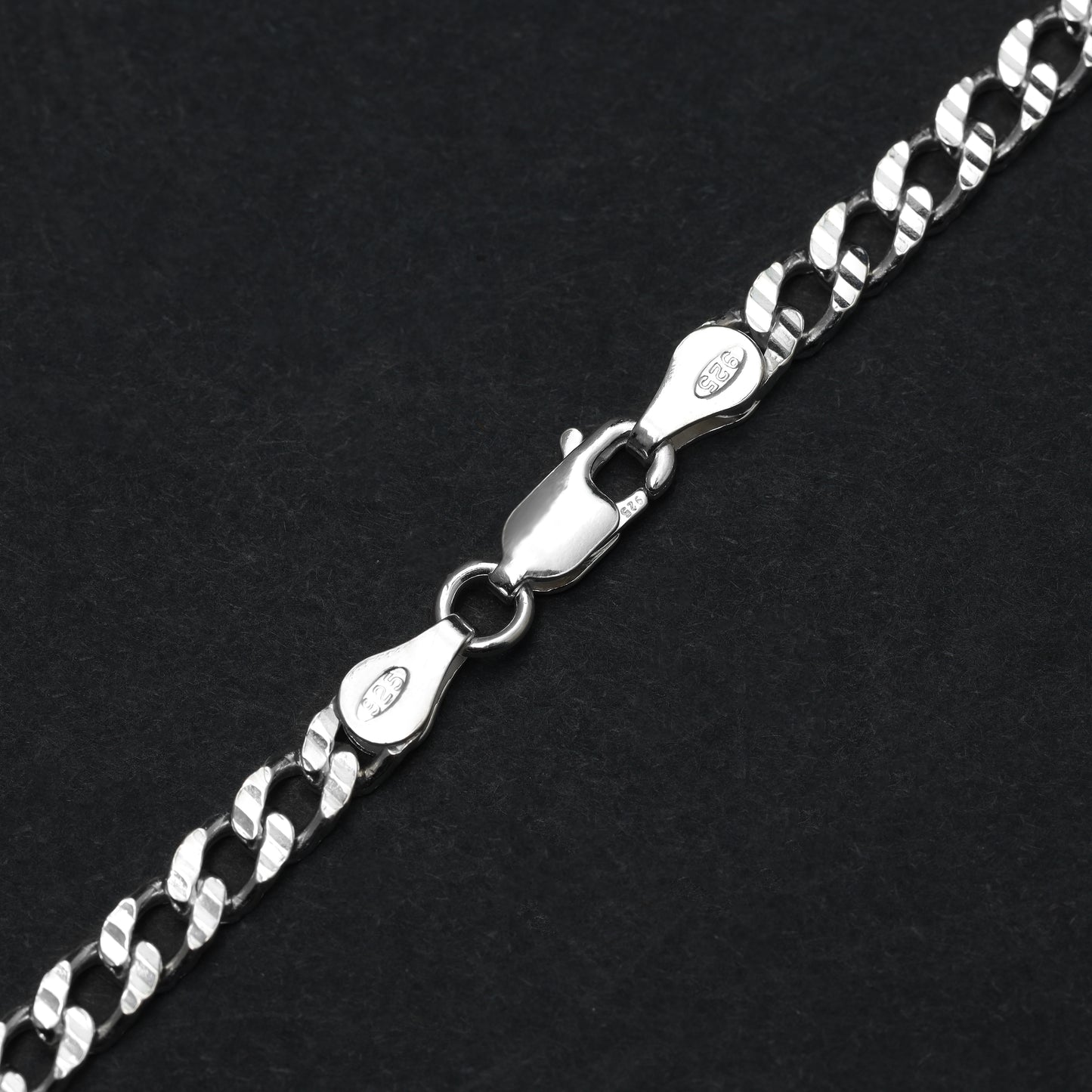 Curb Chain 4mm - 925 Sterling Silver