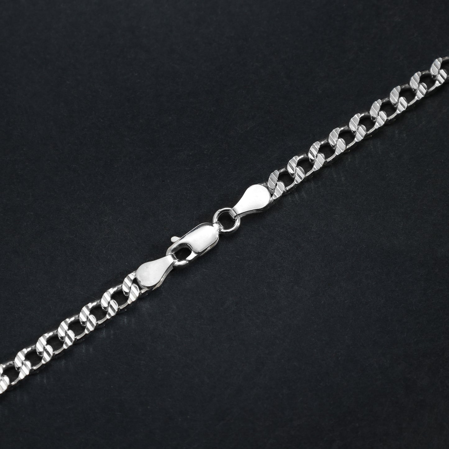 Curb Chain 4mm - 925 Sterling Silver