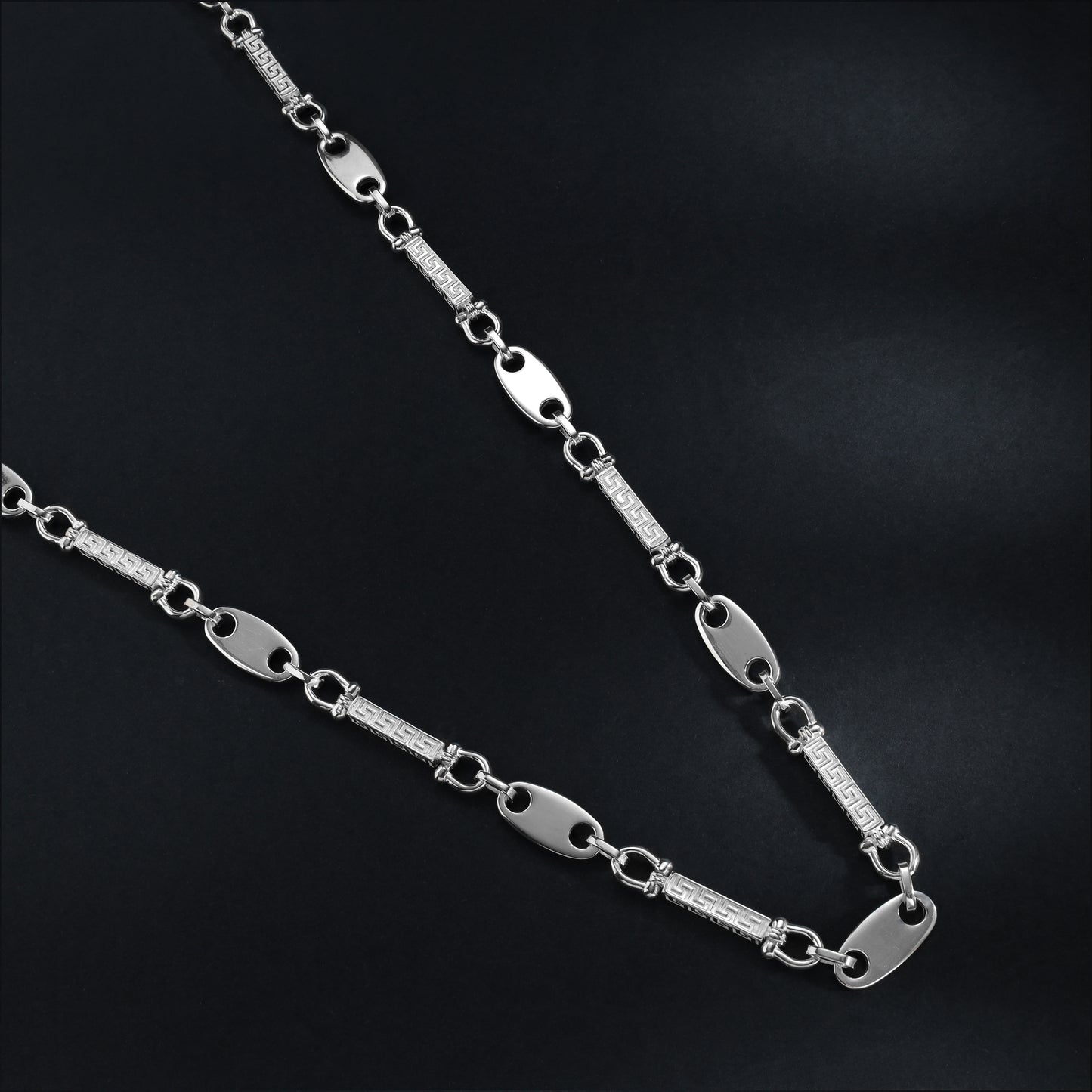 Dubai Plate Chain 8mm wide - 925 Sterling Silver "Oriental Dream"