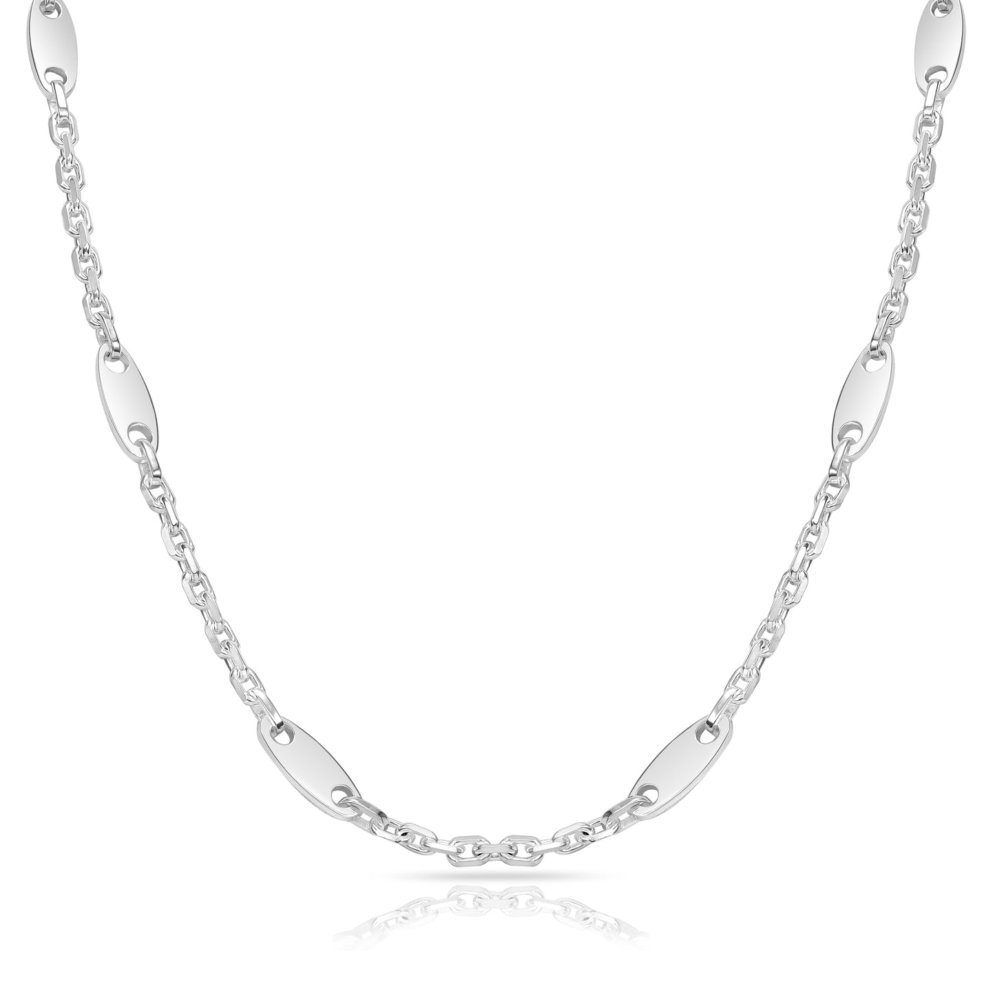 Luxor Chain Plate Chain + Anchor Chain 6mm wide - 925 Sterling Silver "Oriental Dream"