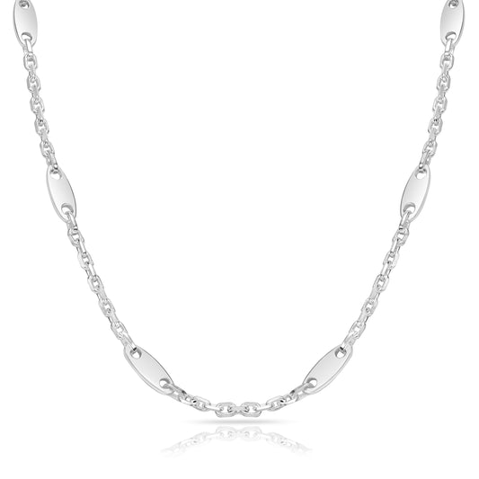 Luxor Chain Plate Chain + Anchor Chain 6mm wide - 925 Sterling Silver "Oriental Dream"