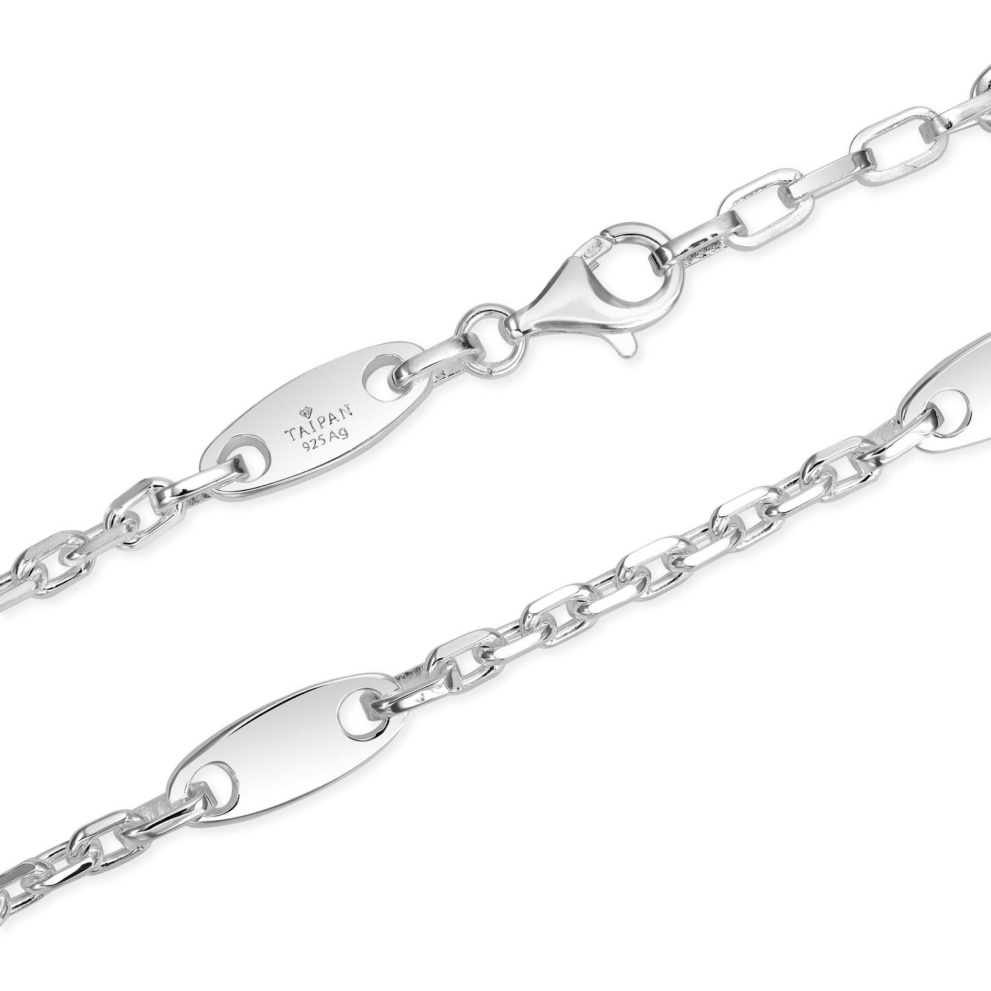 Luxor Chain Plate Chain + Anchor Chain 6mm wide - 925 Sterling Silver "Oriental Dream"