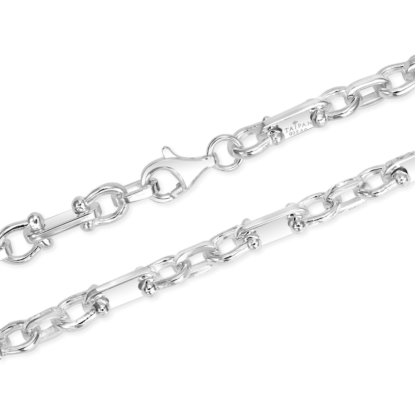 Pharao Chain Plate Chain  6.5mm wide - 925 Sterling Silver "Oriental Dream"