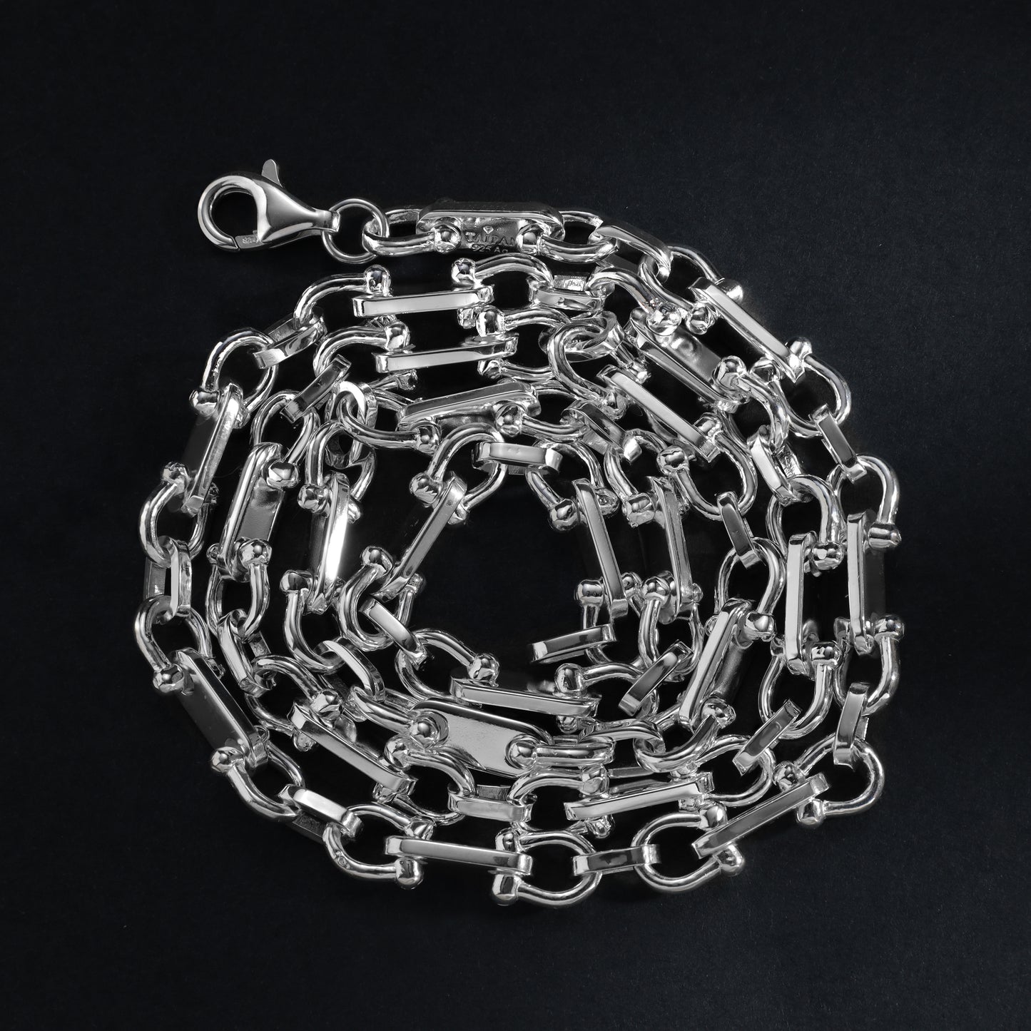 Pharao Chain Plate Chain  6.5mm wide - 925 Sterling Silver "Oriental Dream"