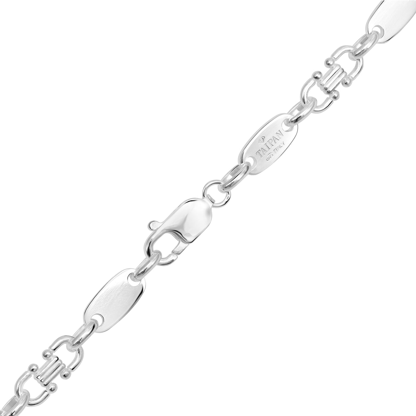 Plate Chain 6mm - 925 Sterling Silver