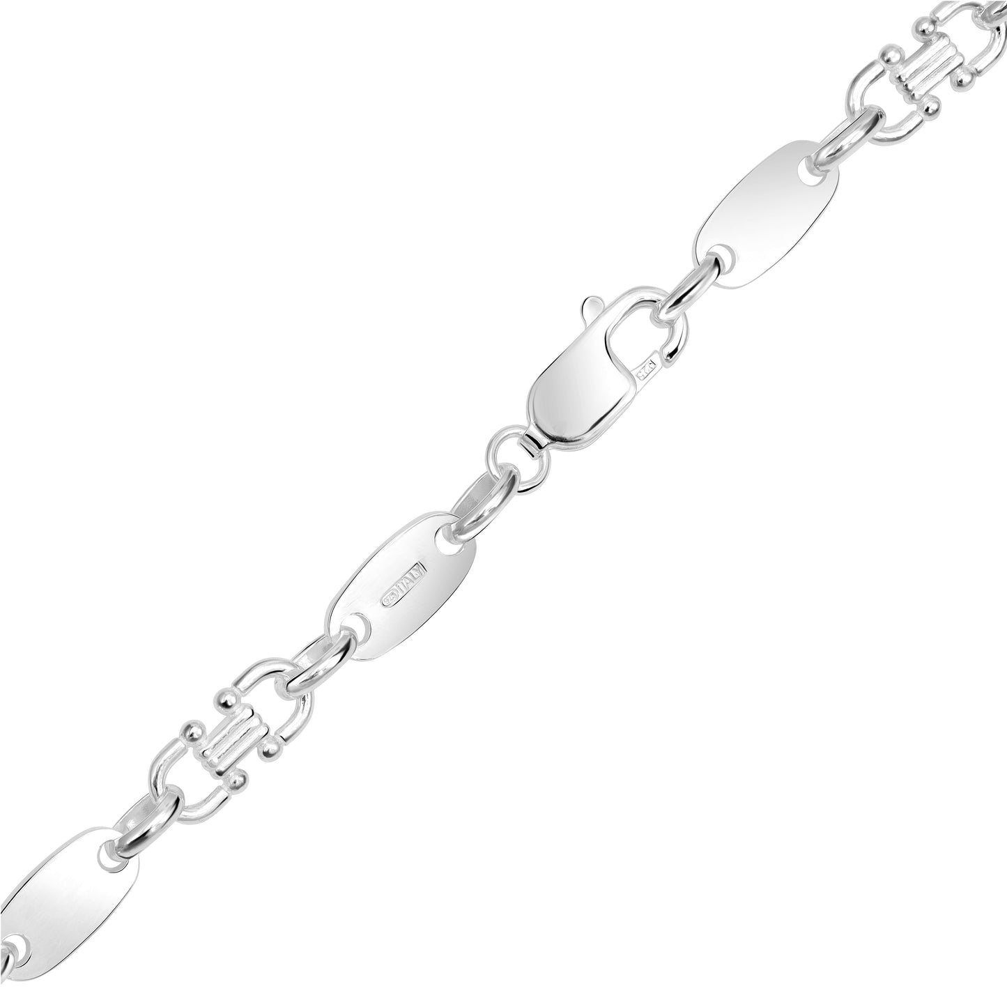 Plate Chain 6mm - 925 Sterling Silver