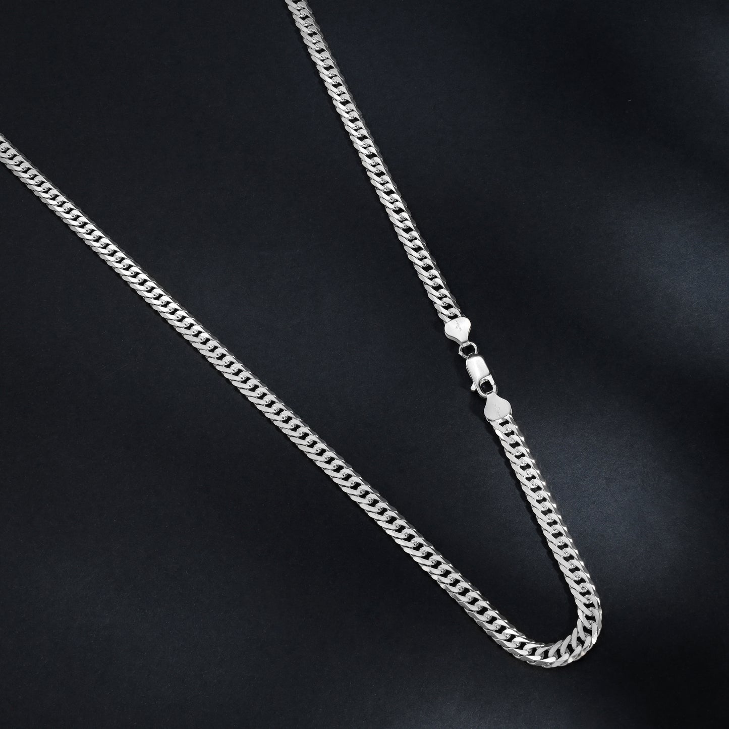 Double Curb Chain 6mm - Real 925 Sterling Silver