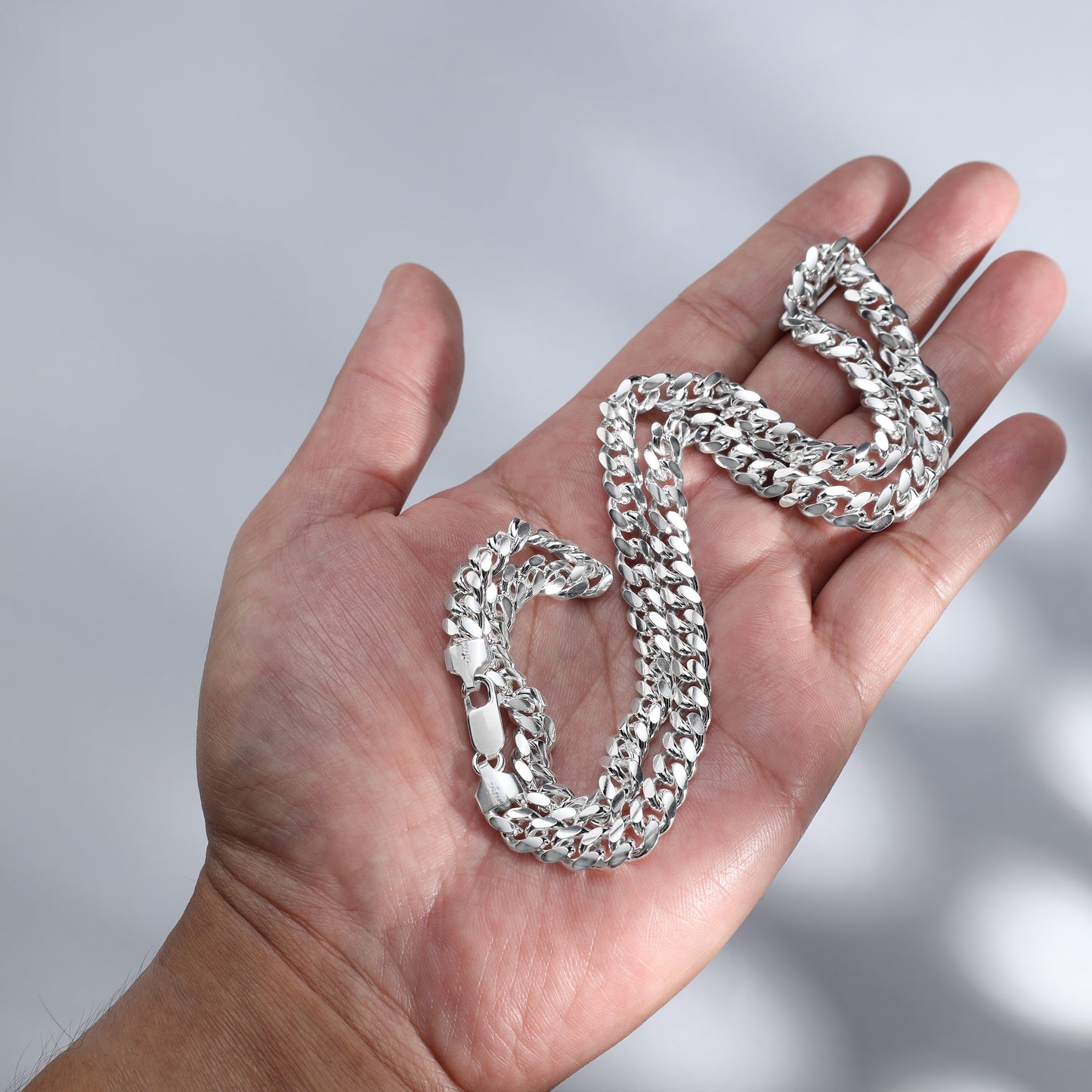 7mm Miami Cuban Link Chain - 925 Sterling Silver