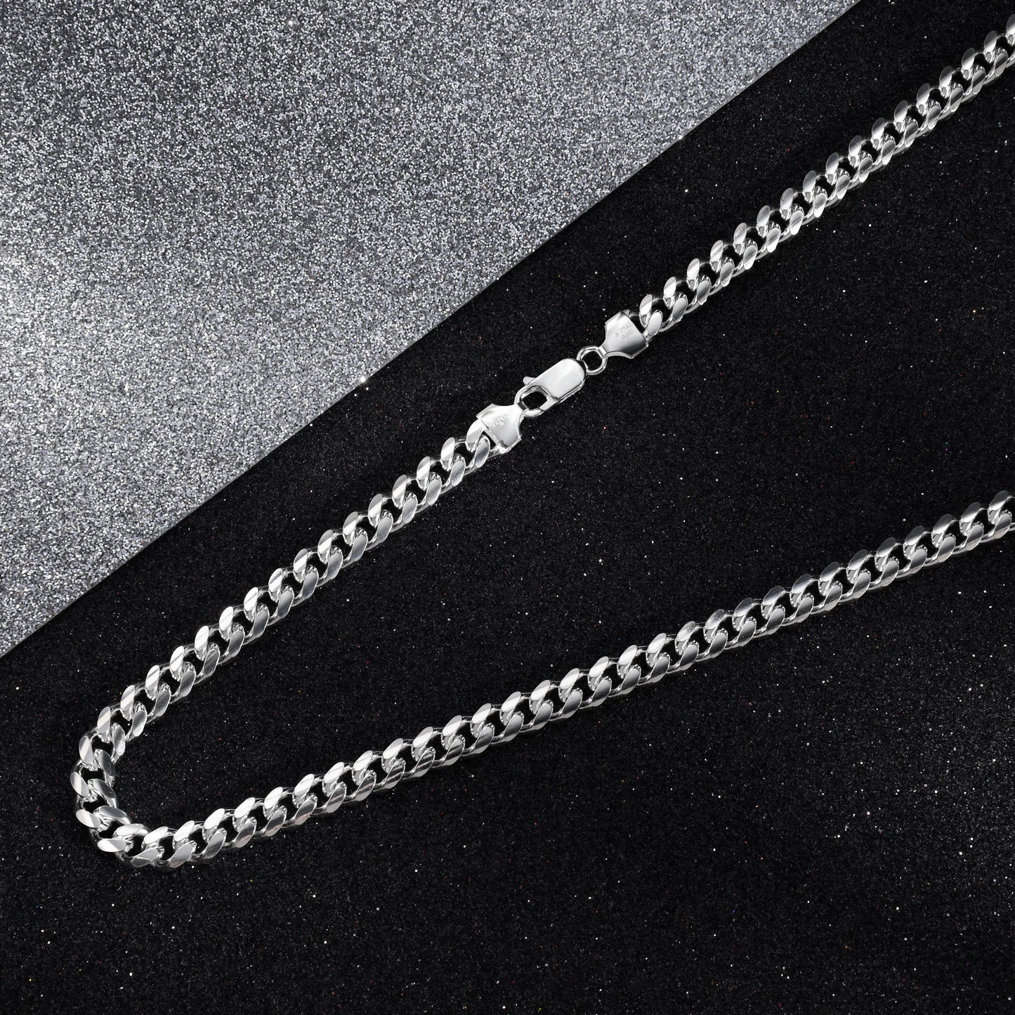 7mm Miami Cuban Link Chain - 925 Sterling Silver