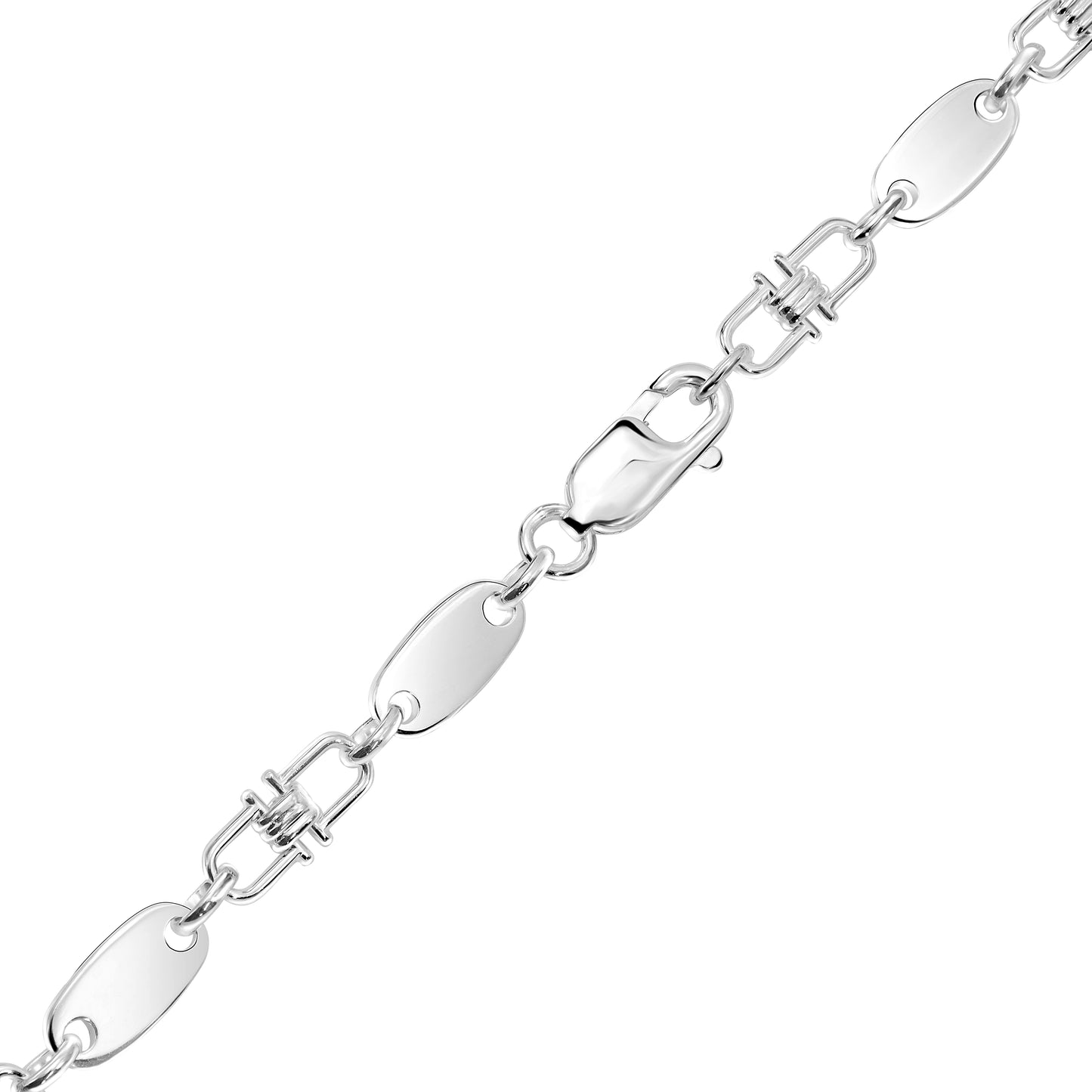 Plate Chain 6mm - 925 Sterling Silver