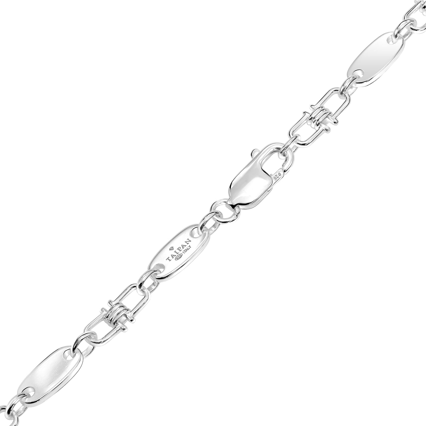 Plate Chain 6mm - 925 Sterling Silver