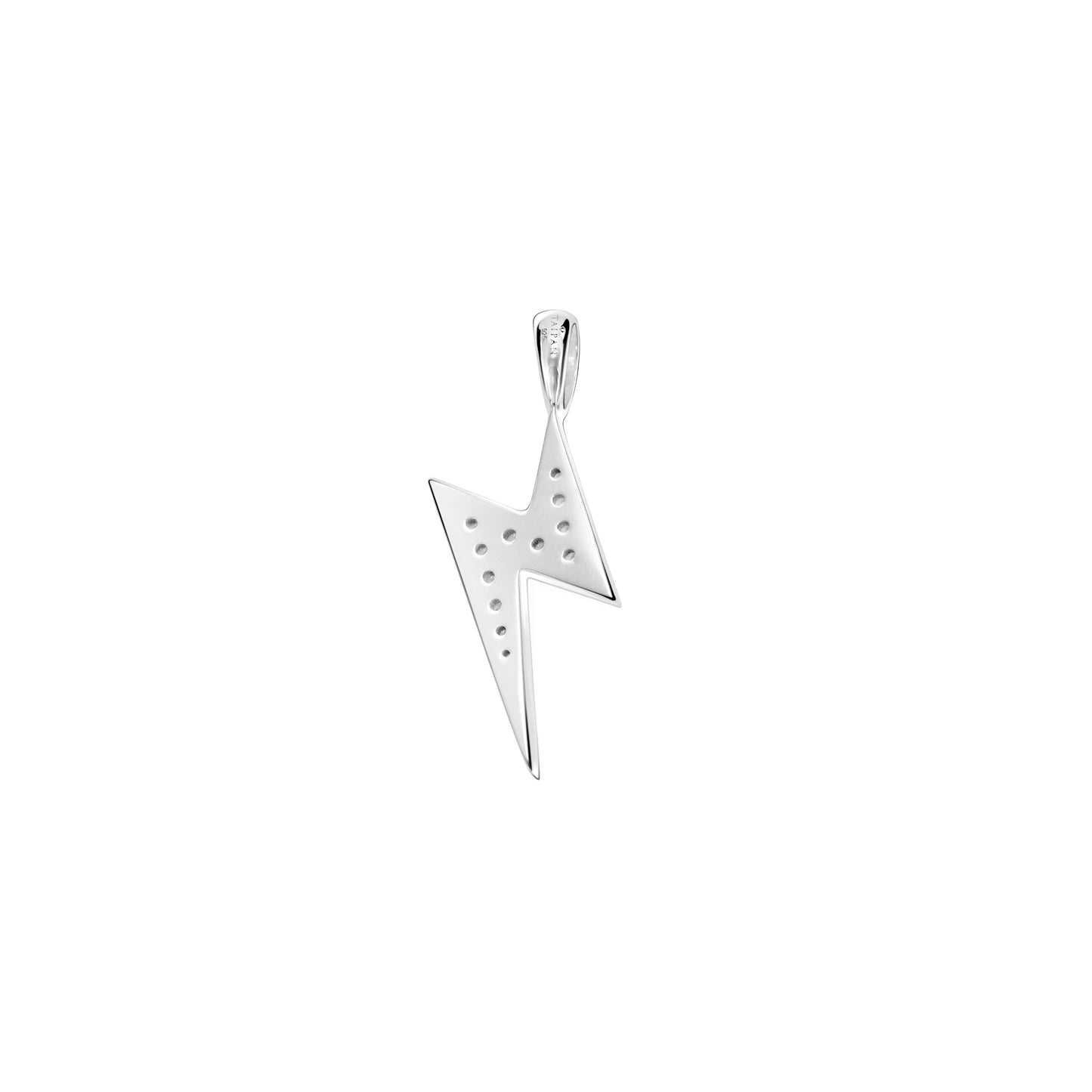 Iced Out Style Lightning Pendant - 925 Sterling Silver