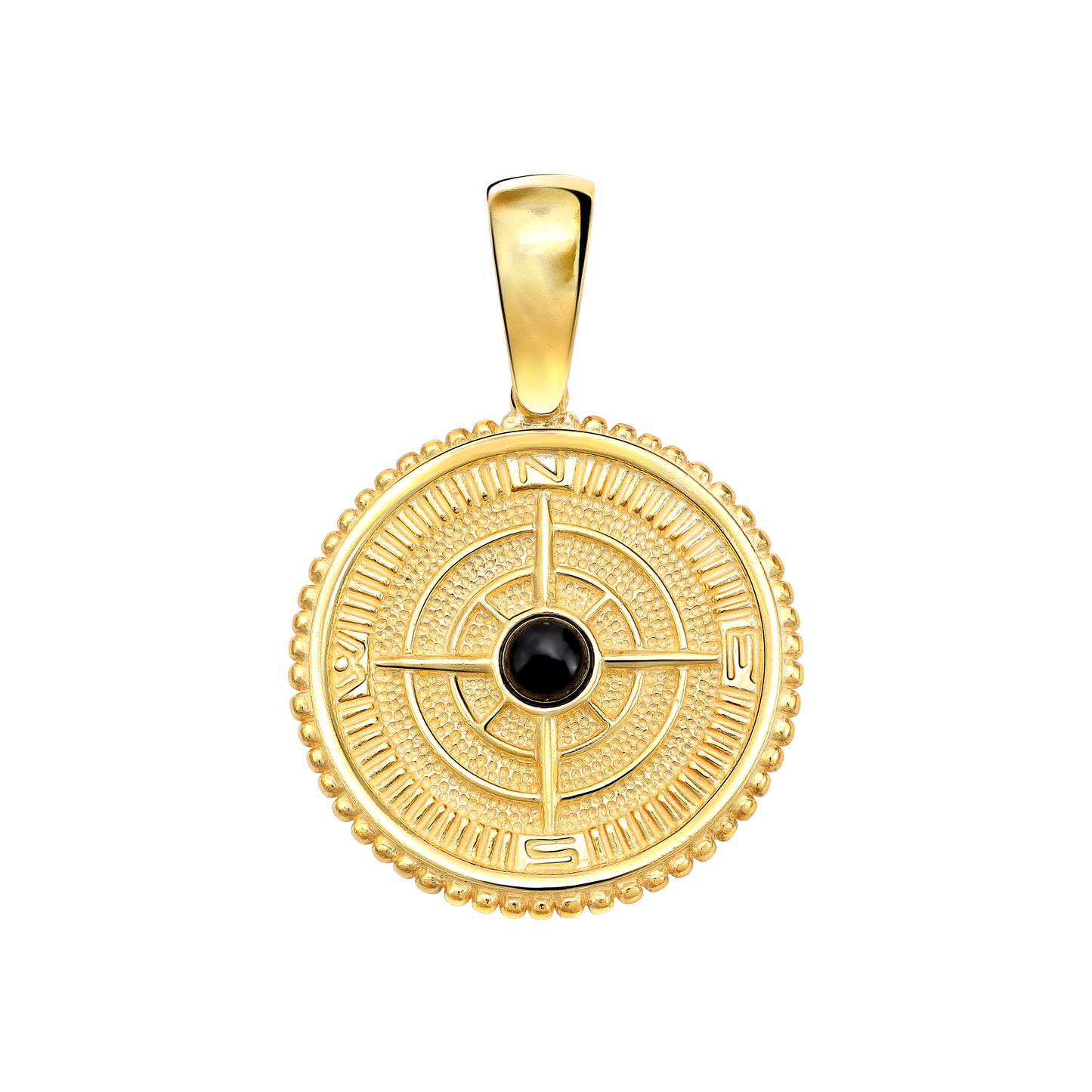 Compass Pendant - Sterling Silver Gold-plated (PE297G)