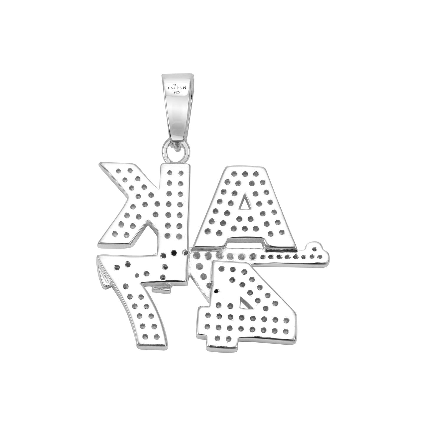 Iced Out Style Ak47 Pendant - 925 Sterling Silver