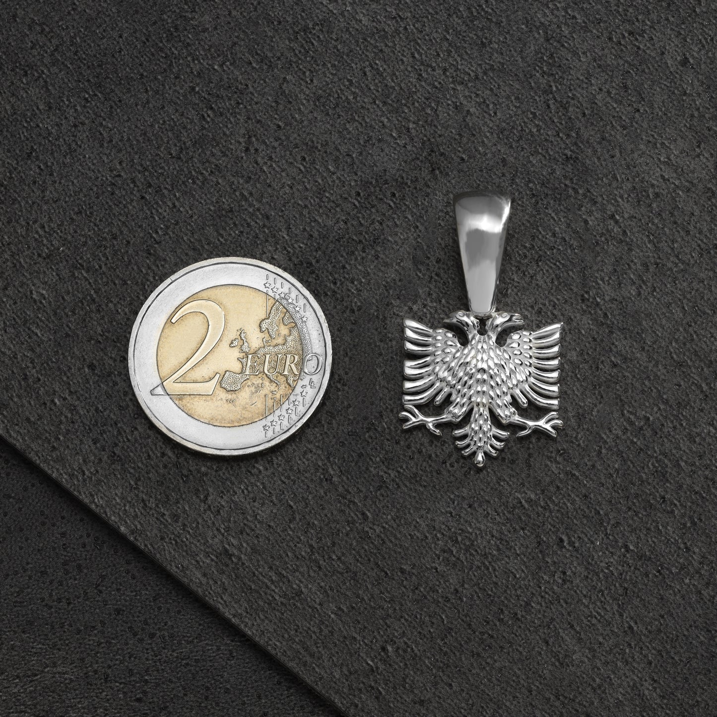 Albanian Eagle Pendant - 925 Sterling Silver (PE471)