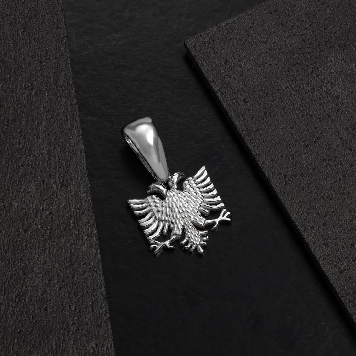 Albanian Eagle Pendant - 925 Sterling Silver (PE471)